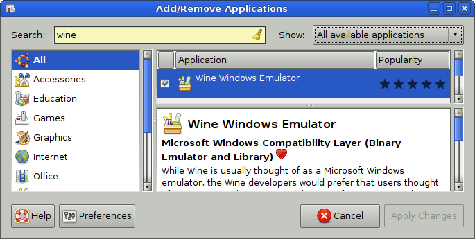 Installing Wine